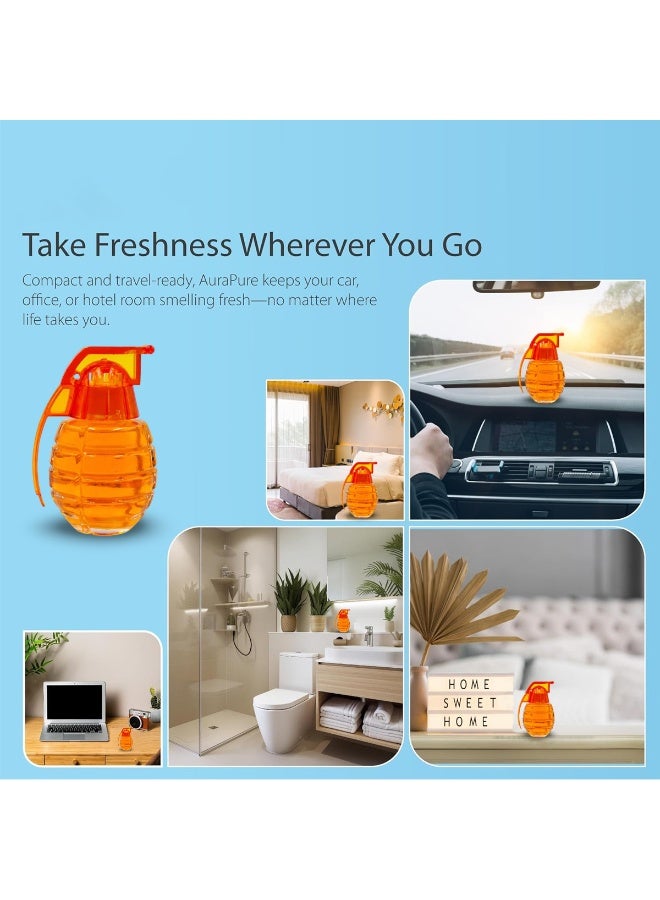 NG Lemon Scent Air Freshener for Car & Home – Long-Lasting Fresh Fragrance, Leakproof Design, All-Weather Performance for Vehicle, Office, Bedroom & Bathroom 794-519 - Image 4